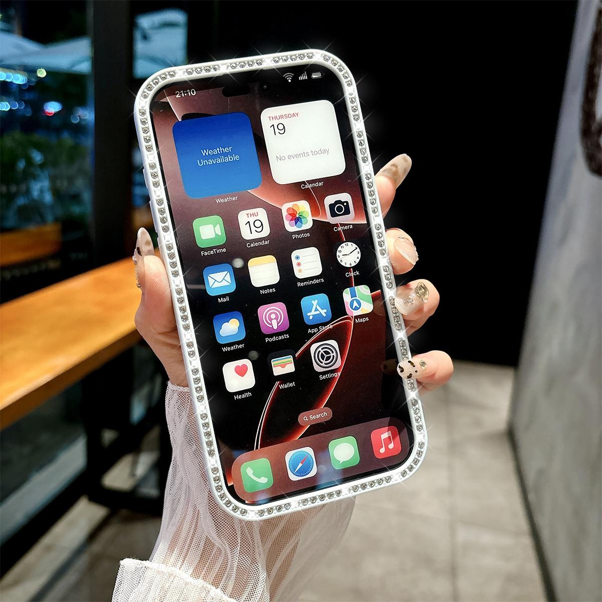 Fashion Leopard-Pattern Bling Glitter Phone Case with Sparkle Diamond , Airbag Anti-Fall Crystal Cover for iPhone 16 15 14 13 12 Pro Max Plus Girl Y2K