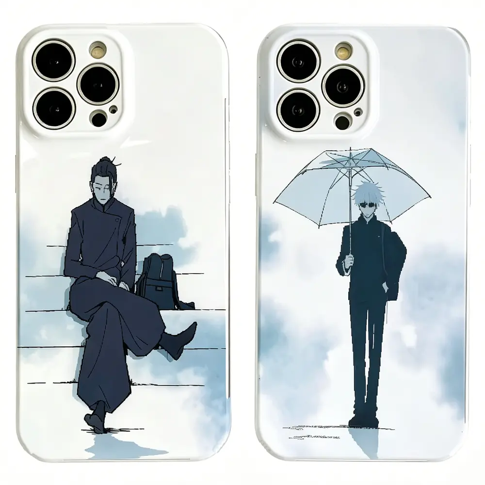 Anime J-Jujutsu k-kaisen Geto Gojo Phone Case for iPhone 17 Pro Max Air 16 Pro 15 14 Plus 13 12 11 Glossy HD Hard Cover Film