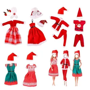 Christmas Day Costume Party Dress for 11.8Inch Girl Doll Accessories Fashion Clothes For KEN Doll Gift Dollhouse Toys Kid Toys