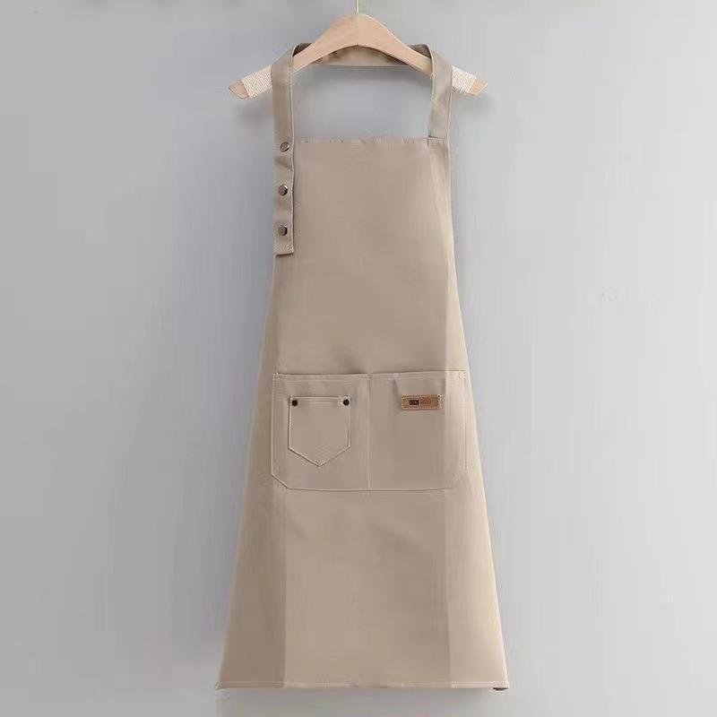 Japanese Style Kitchen Apron Set of 2 for Women, Waterproof & Oil-Resistant with Adjustable Straps and Pockets, Ideal for Cooking, Baking, Grilling, and Arts & Crafts -RR