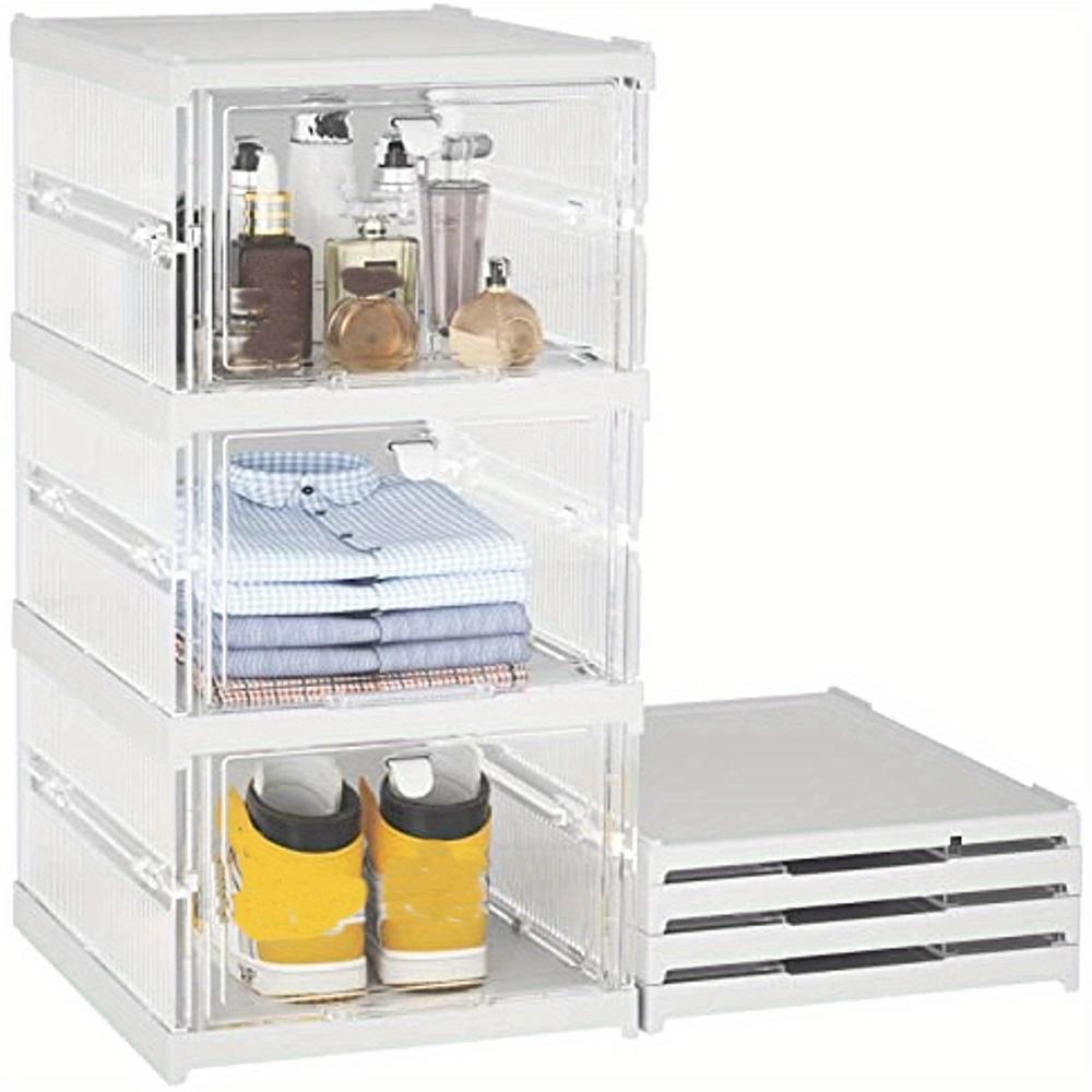 Dustproof Shoe Storage Box, 1 Piece Multi-layer Foldable Shoe Organizer, Sneakers Cabinet for Efficient Organization, Room Organizers, Stackable Shoe Storage, Closet Organizer System