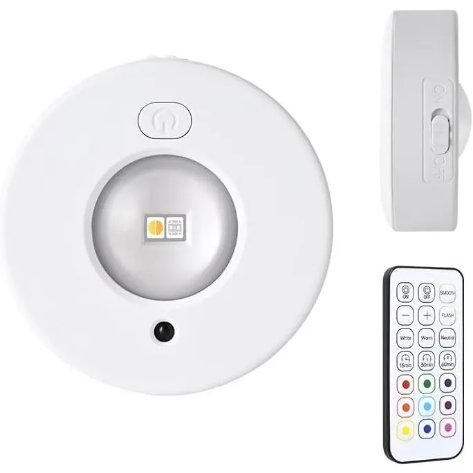 TikTok Home Glow-Up Puck Lights, 1/6-Pack RGB Remote Control Lights for Shelves, Gaming Setup, Party & Bedroom Vibes   RGB Puck Lights with Remote, Wireless Color Changing Under Cabinet Lights for Kitchen, Closet, Shelf & Room Decor