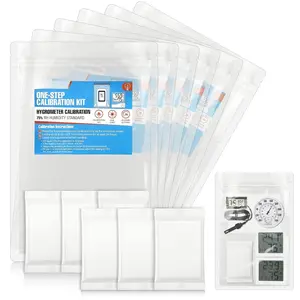 6 Pack 11.81'' -Step Hygrometer Calibration Kit with 75% RH Humidity Control Pack, Humidity Control Packs for Digital & Analog Hygrometers and Sensors