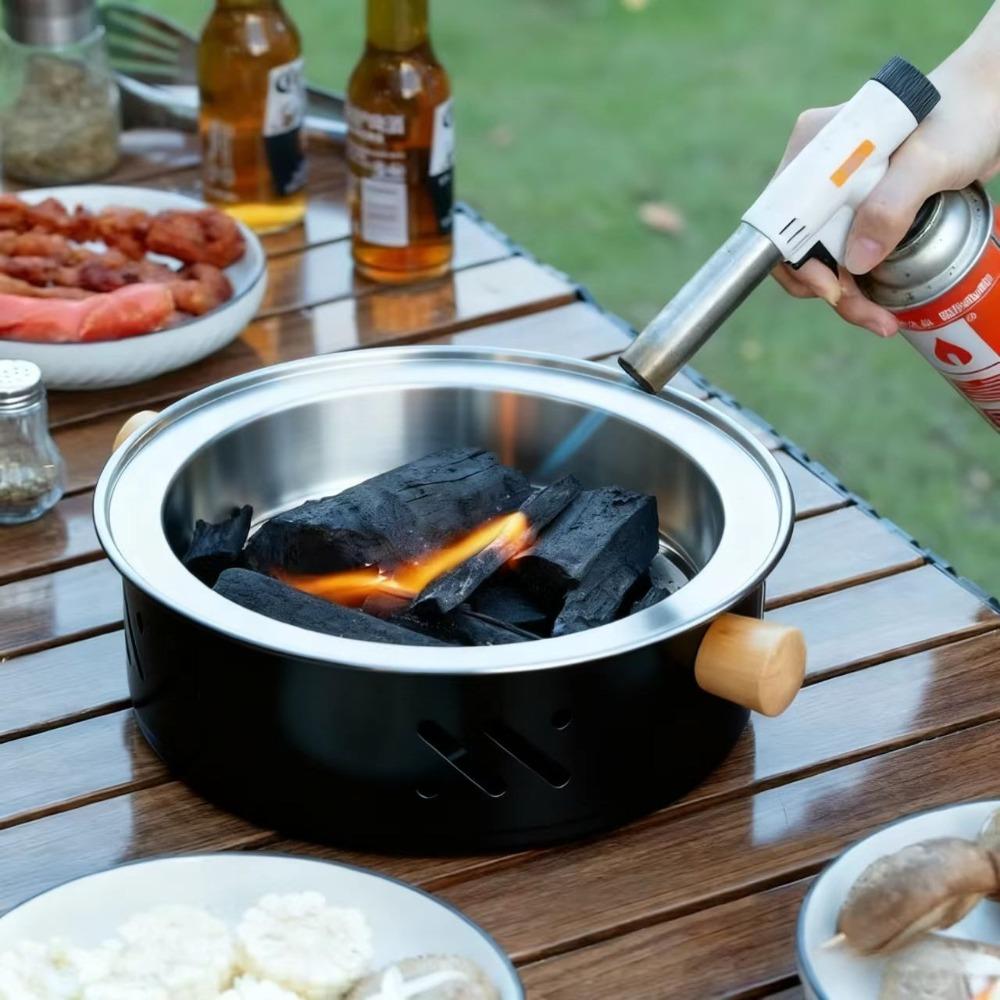 Stainless Steel Charcoal Grill, Portable Charcoal Barbecue Grill, Outdoor Camping, Household Indoor Barbecue Rack, Family Gathering Barbecue Artifact, Essential Charcoal Grill for Holiday Dinners