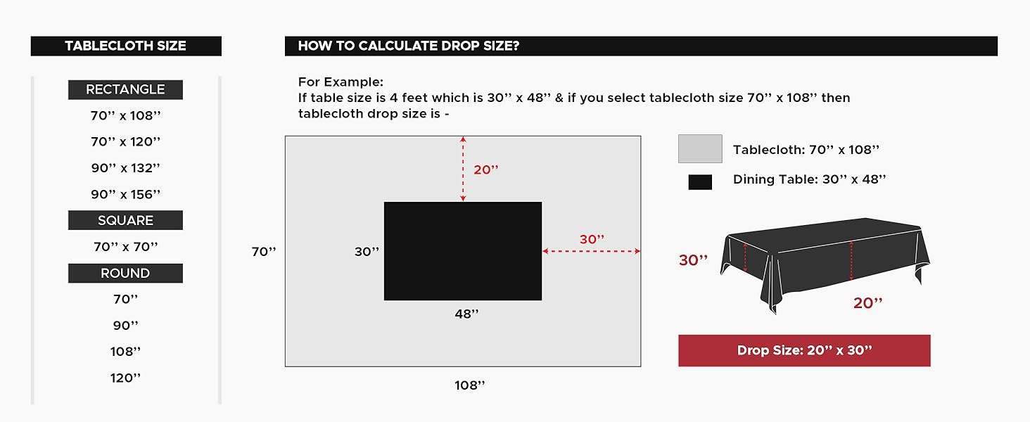White Tablecloths For Rectangle Tables, 6 Pack-70 x 120 Inches-Reusable and Washable Table Clothes For 6-8 Ft Tables, Polyester Fabric Table Covers For Wedding, Party, Banquet