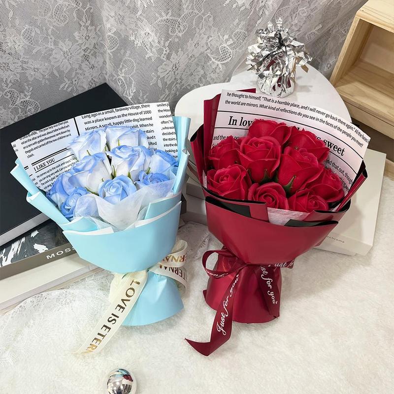 Artificial Rose Bouquet with Bag Flowers, 1 Count Creative Birthday Gift, Bridesmaid Gift, Party Gift, Romantic Festive & Party Supplies