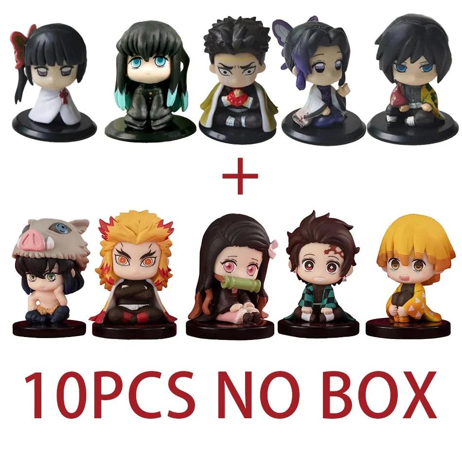 Demon Slayer Sitting 15 Style/Set Q VersionGhost Doll Tanjiro Nidouzi Inosuke Zenizu Figure Action Figure Movie Model Toys Doll