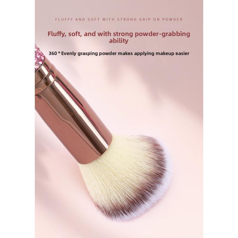 JOS 28-Piece Diamond Encrusted Makeup Brush Set for Women - Pink Glitter Brushes, Hand Bowl, Lash Tools, Full Beauty Kit for Flawless Looks, Luxurious Series, Nylon Bristles eyebrow  pluck birthday idea micro applicator brush dramatic metal curle fir get