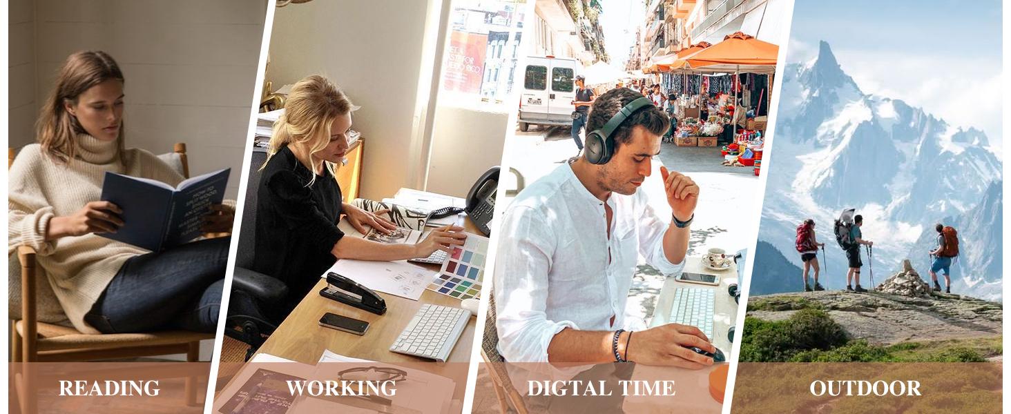 Progressive Reading Glasses for Women Oversized Spring Hinges Progressive Computer Readers Blue Light Blocking