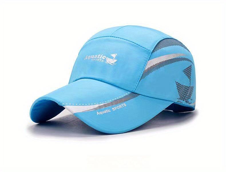 2026 Aquatic SPORTS Quick-Dry Performance Baseball Cap - Multi-color Optional Lightweight with Stylish Sailing Print & Breathable Mesh Back for Outdoor Sports Fishing Hiking & City Walks