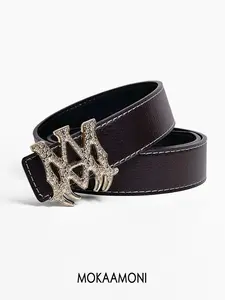 Men's Fashion Print Belt, Casual Denim Belt, High-End Design, Suitable for Young People, Stylish Durable Accessory