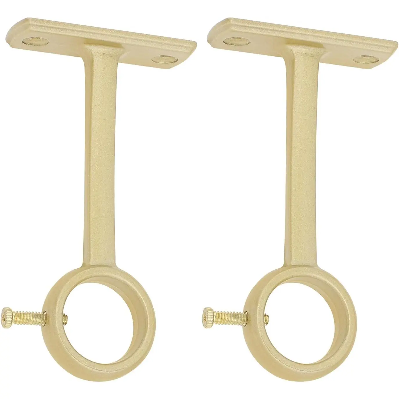 Ceiling Curtain Rod Brackets, 2 count  Curtain Rod Holder for 1 inch Pole | , heavy duty, ceiling and wall mounted hook hangers, adjustable screw to hold rod in place