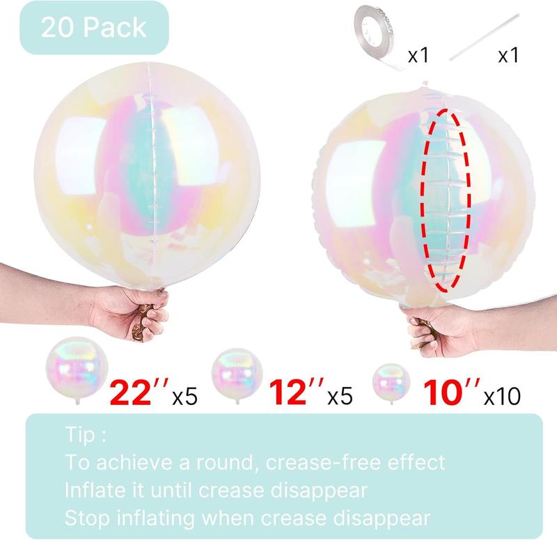 Glitter Aluminum Foil Balloons 20 Different Sizes 22 Pack 12inch 10inch Large Round Aluminum Foil Sphere 4D Inflatable Mirror Ball Polyester Film Balloons Suitable for Wedding Anniversary Birthday Disco Party Decoration Glitter Aluminum Foil Balloons 20 Different Sizes 22 Pack 12inch 10inch Large Round Aluminum Foil Sphere 4D Inflatable Mirror Ball Polyester Film Balloons Suitable for Wedding Anniversary Birthday Disco Party Decoration