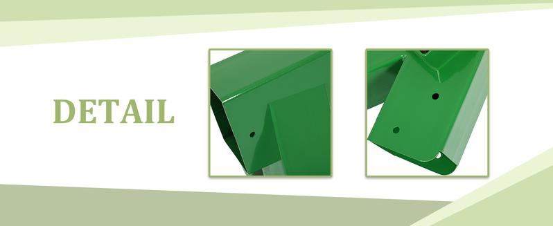 2 Pcs A-Frame Swing Set Bracket Heavy Duty Steel Green w/Mounting Hardware (2 Brackets) for 2 (4" x 4") Legs & 1 (4" x 6") Beam