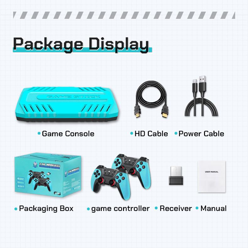U36 Wireless Game Stick Retro Gaming Console S905 128G 50,000+ Games Support 40+ Classic Emulators For PS1/PSP 4K HDMI Kid Gifts U36 Wireless Game Stick Retro Gaming Console S905 128G 50,000+ Games Support 40+ Classic Emulators For PS1/PSP 4K HDMI Kid Gifts