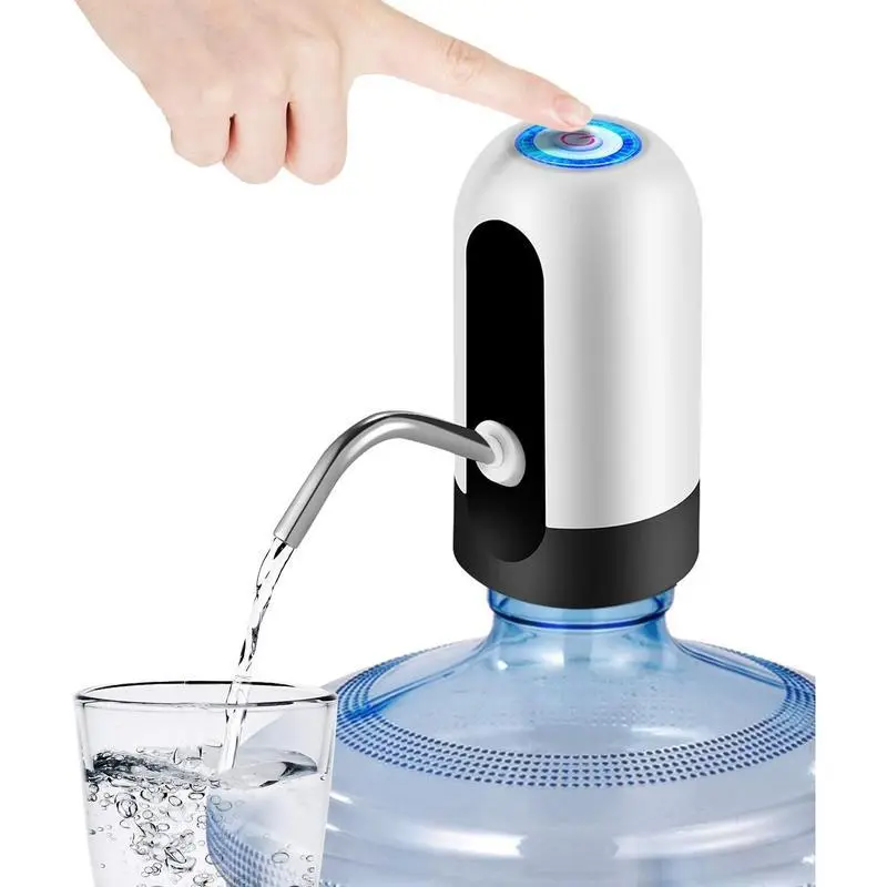Rechargeable Water Jug Dispenser - Automatic Bottom-Loading Pump for 5-Gallon Water Bottles, Built-in Battery, USB Charging, Cord-Free, Lightweight Compact Kitchenware for Camping & Kitchen Use, Built-In Battery, Cord-Free