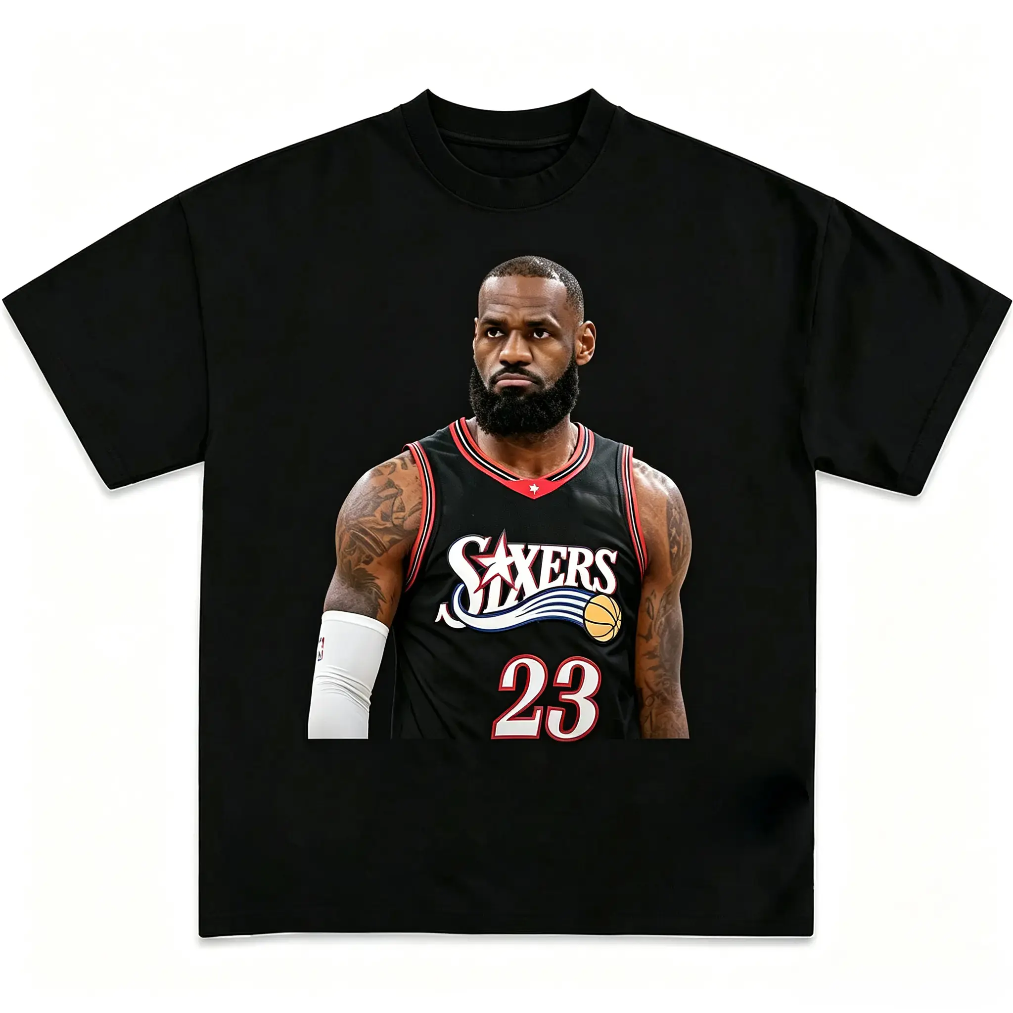 🏀 ✨ LeBron Joins Philadelphia 76ers Graphic Print T-Shirt, James King Basketball Streetwear Tee, 76ers Fan Apparel, Great Gift For Diehard Basketball Fans, Casual Summer T-Shirt, Daily Everyday Outfit, Game Day Matching Outfit