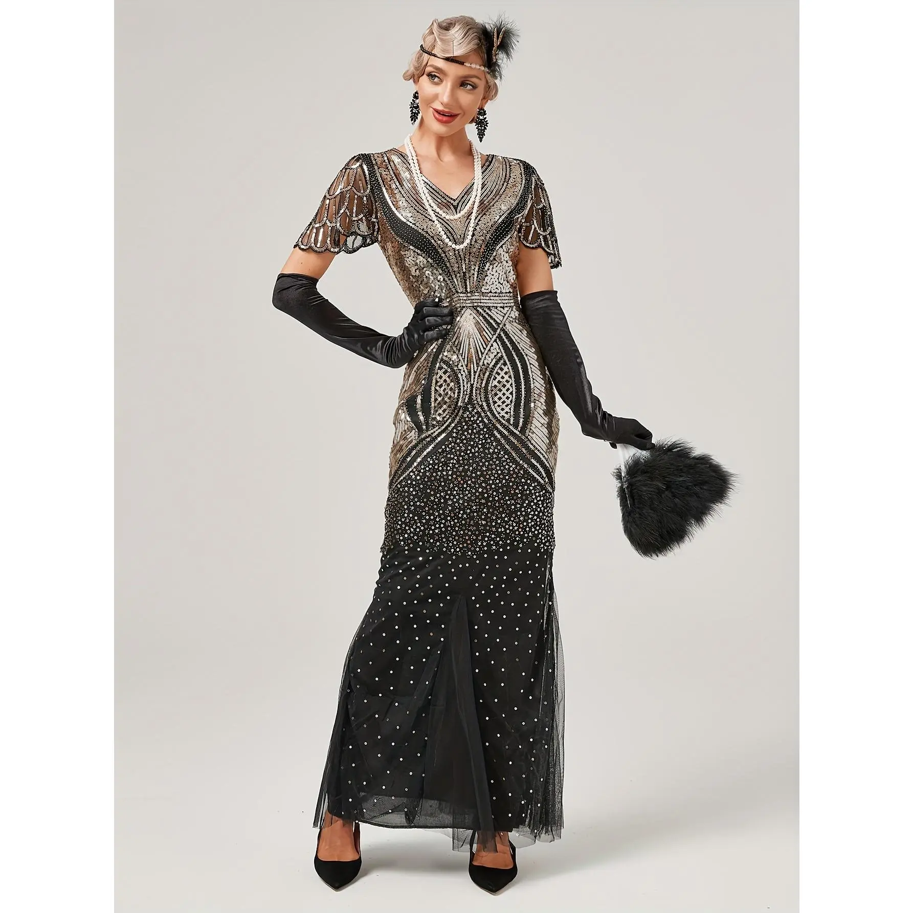 prom,dresses,nigeria,Off-Shoulder,Satin,Silk Maxi Dress,guest,purple,1920s flapper Dress - Vintage Roaring Twenties Party Gown with Glamorous Sparkling Sequences, Formal Gala Evening Wedding Attire - Elegant Vintage 1920s Costume for Wo,slee,high-low,hem,