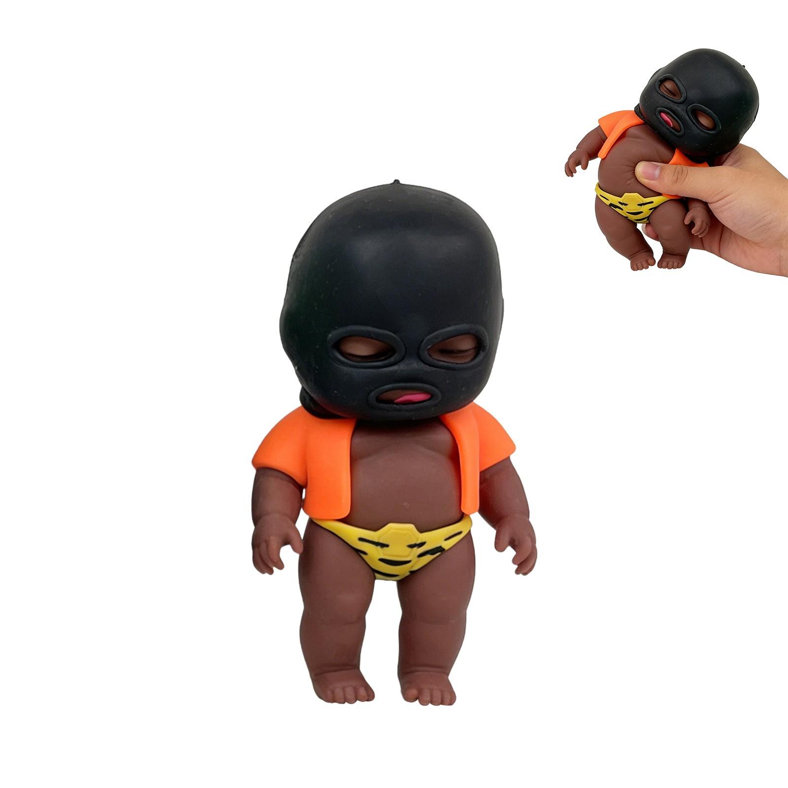 Trendy Silicone Mask Doll Model, Fun Street Style Stress Relief Toy, Washable Tpr Art Doll, Ideal Gift for Adults and Collectors weighted plush rare Cartoon Gorilla Backpack Whale Shark Kawaii Large Fat Cat surprise Removable Recording Teddy Bear