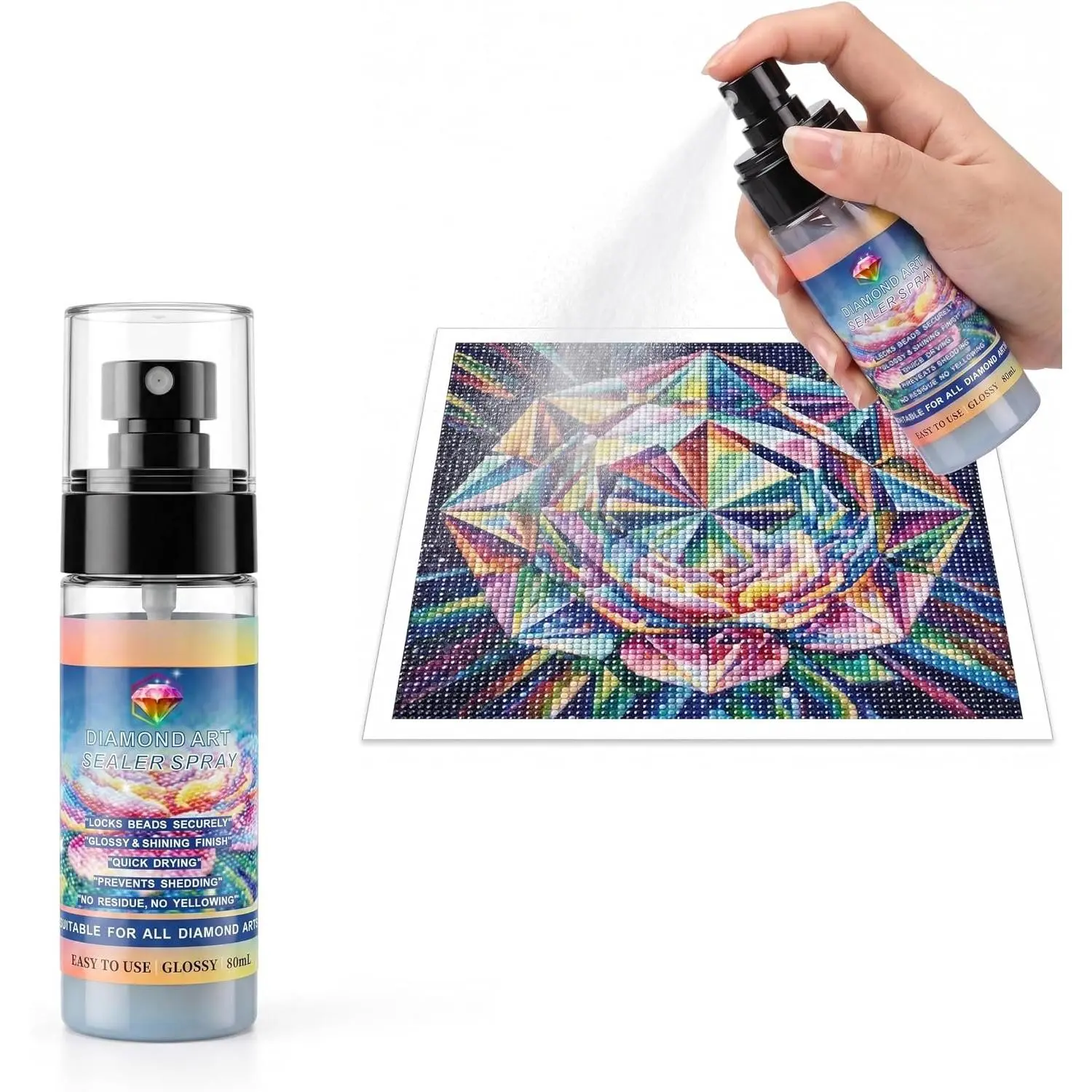 Art Sealer , 30 Minutes  Drying, Secure  Fixing & High Gloss Finish,  Art Tools & Accessories, Simple  Application, No Brush Required (1 Pack)