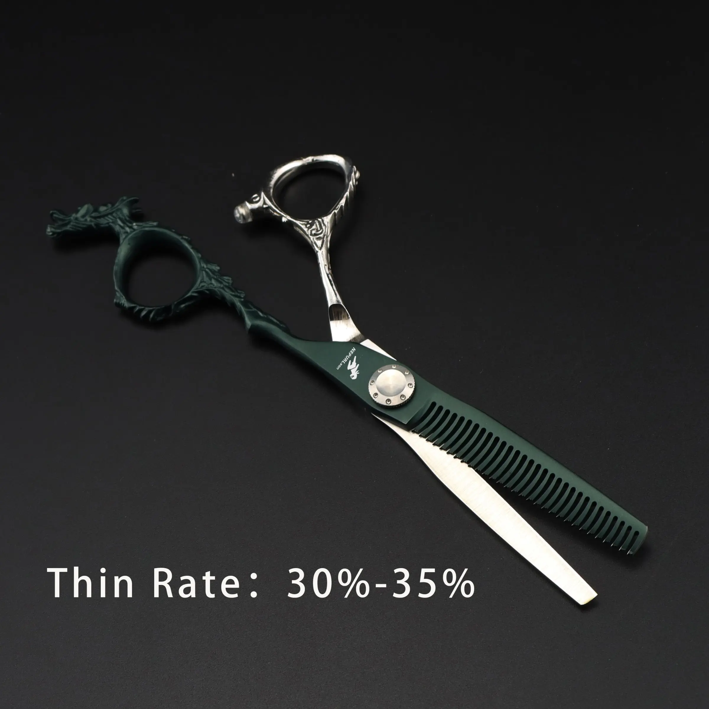 6.0 Inch High-End Haircutting Scissors, 440C Stainless Steel, Fine-Tooth, Ergonomic Right-Hand Design, Unisex Barber Clipper