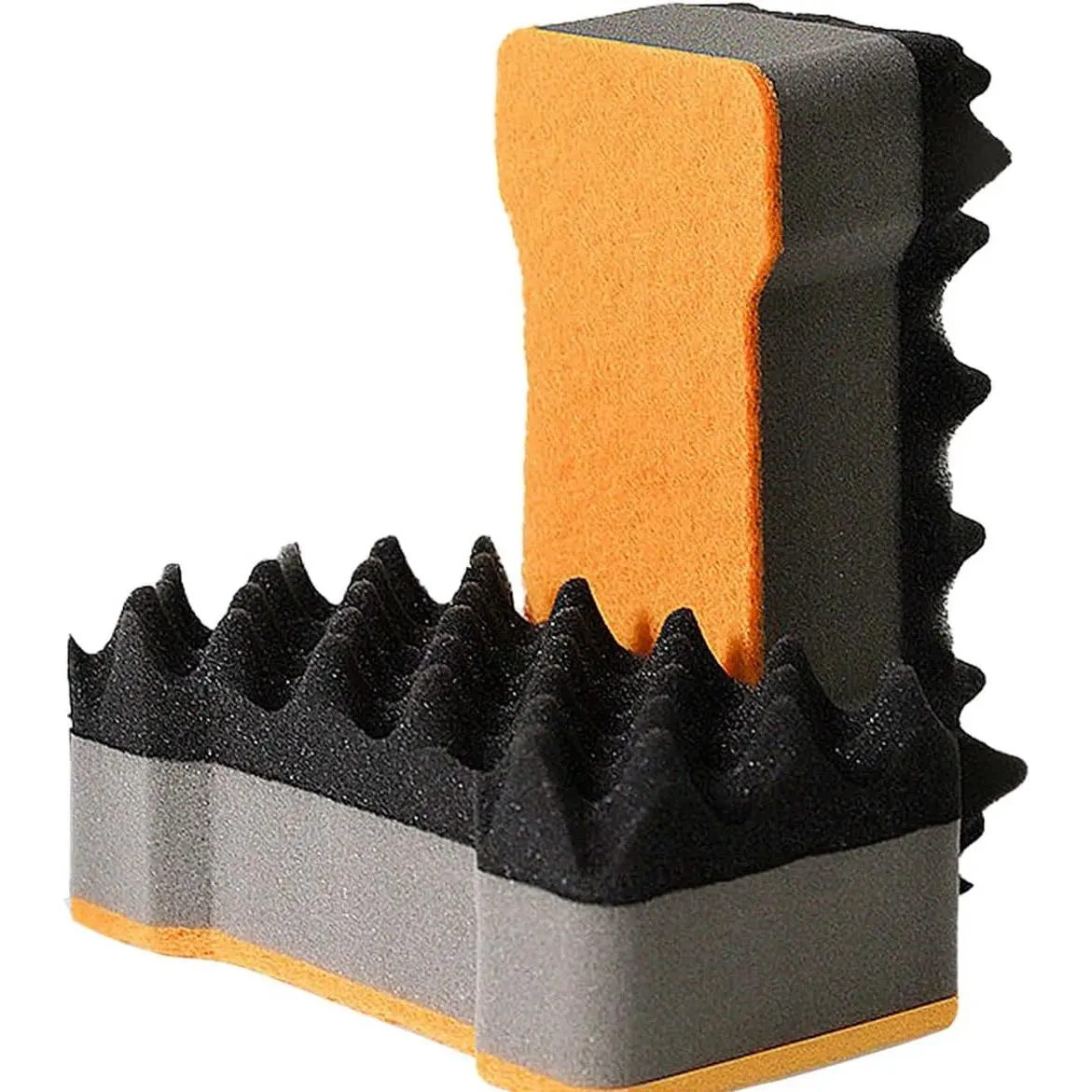 Extra Thick Big Microfiber Car Wash Sponge - Heavy Duty, Non-Scratch, Multi-Layered, Highly Absorbent, Durable, Easy to Clean for Cars, Gentle Clean, Machine Washable (Orange)