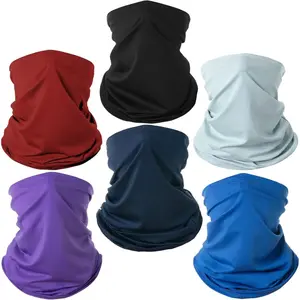 6 Pack  Gaiter Balaclava Bandana Gator  Mask Scart Cover Breathable Sun Protection Headwear for Men Women Yifanyou Sports