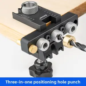 3-in-1 Woodworking Dowel Jig Kit - Precise Hole Locator for Furniture Assembly & Cabinet Making