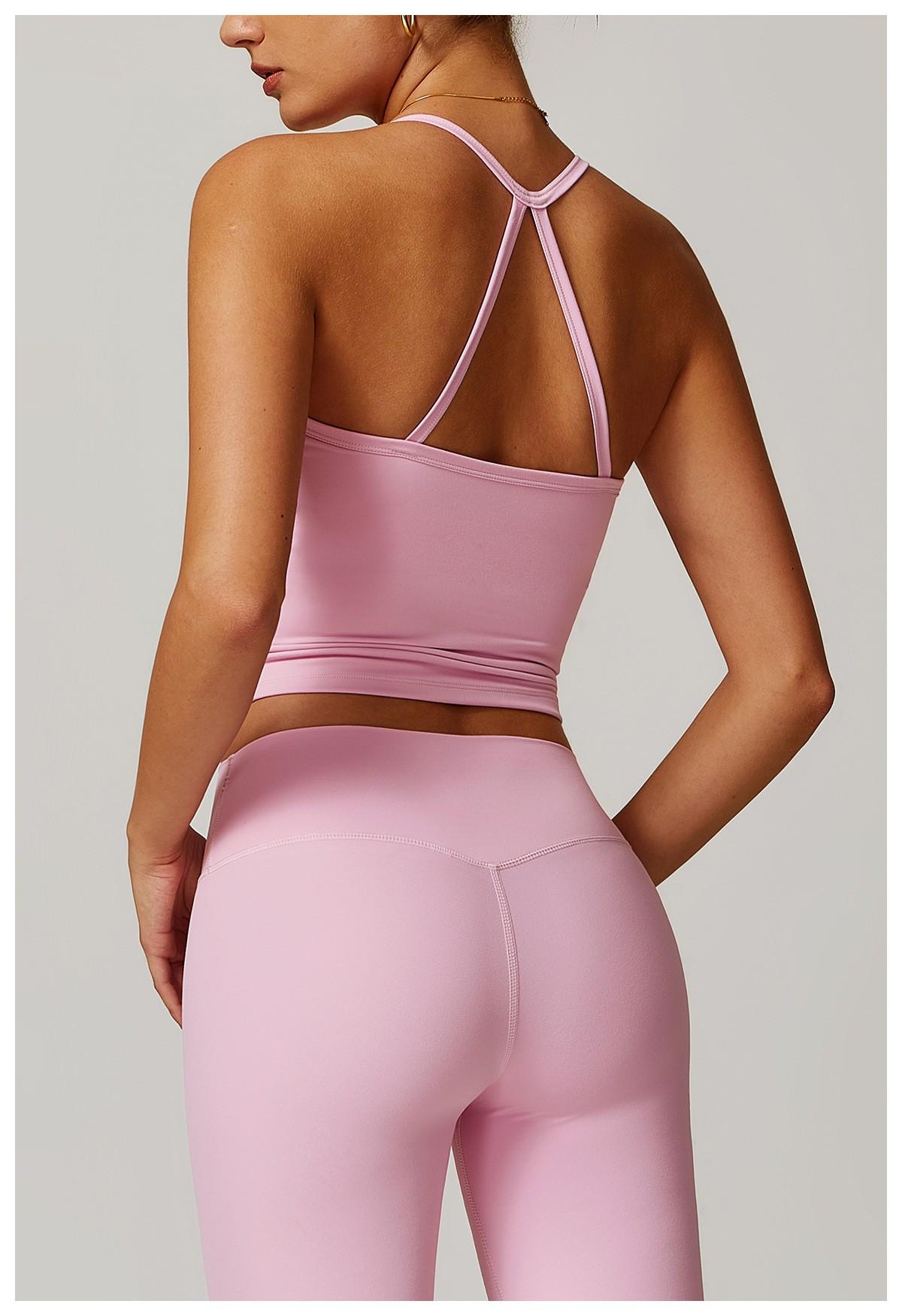 Women's Cross Back Yoga Sports Bra Gym Tank Top Push-Up Workout Bra Fitness Vest Comfortable 'Naked Feeling'Gym Bra Fitness Wear