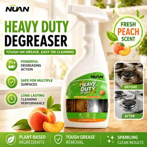 NUAN heavy duty degreaser Spray 500ml – Tough Grease & Oil Cleaner for Stove, Oven, Countertop & Range Hood