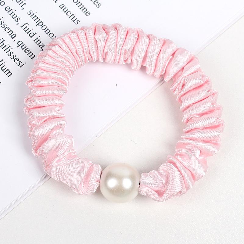 Hair Accessories Scrunchies for Women Variety Pack Hair Ties Scrunchies Hair Elastics Pastel Hair Ties Multicolor Easter Basket Stuffers for Kids,No Damage Hair Ties Scrunchies Pearl Hair Ties Gift for Her