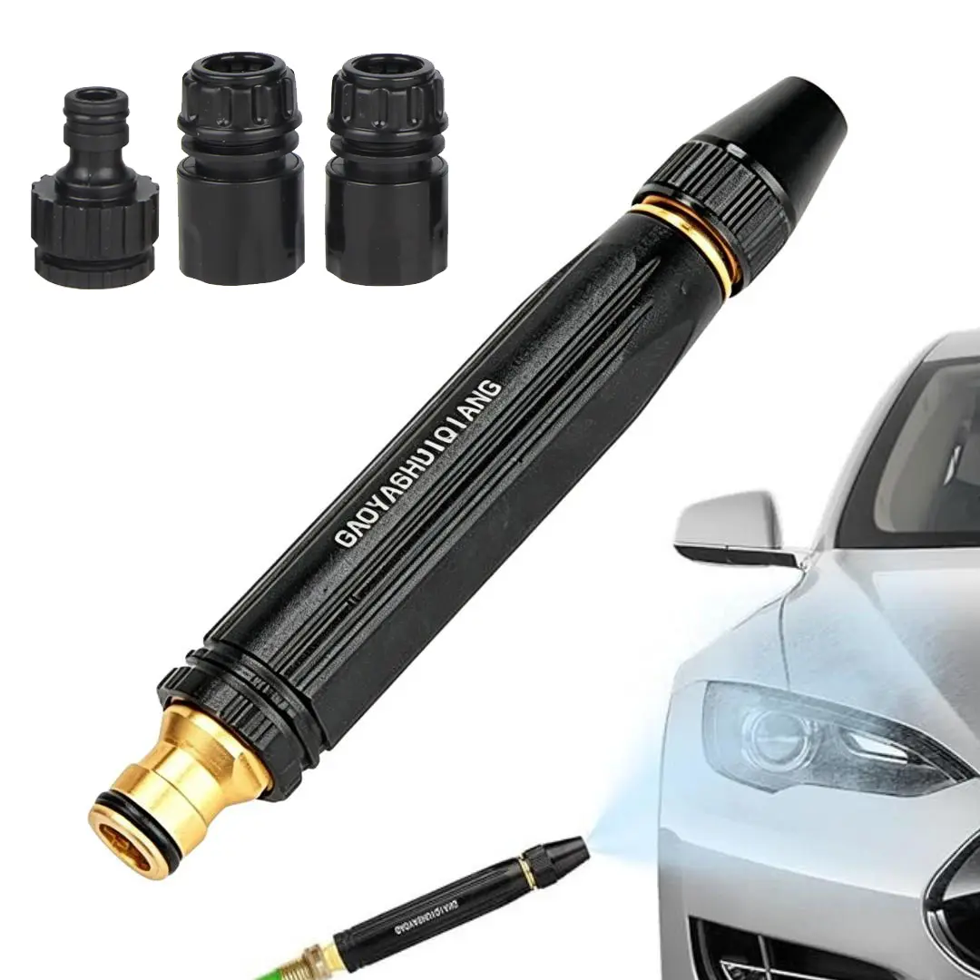 Adjustable Range Hose Nozzle Multi Purpose Water Nozzle High Pressure Car Wash Flushing Sprinkler Garden Hose Tap Water Booster Nozzle,  High Pressure Garden Hose Nozzle Durable Water Sprayer Car Wash Jet for Efficient Home Car Washing Car Washer Nozzle