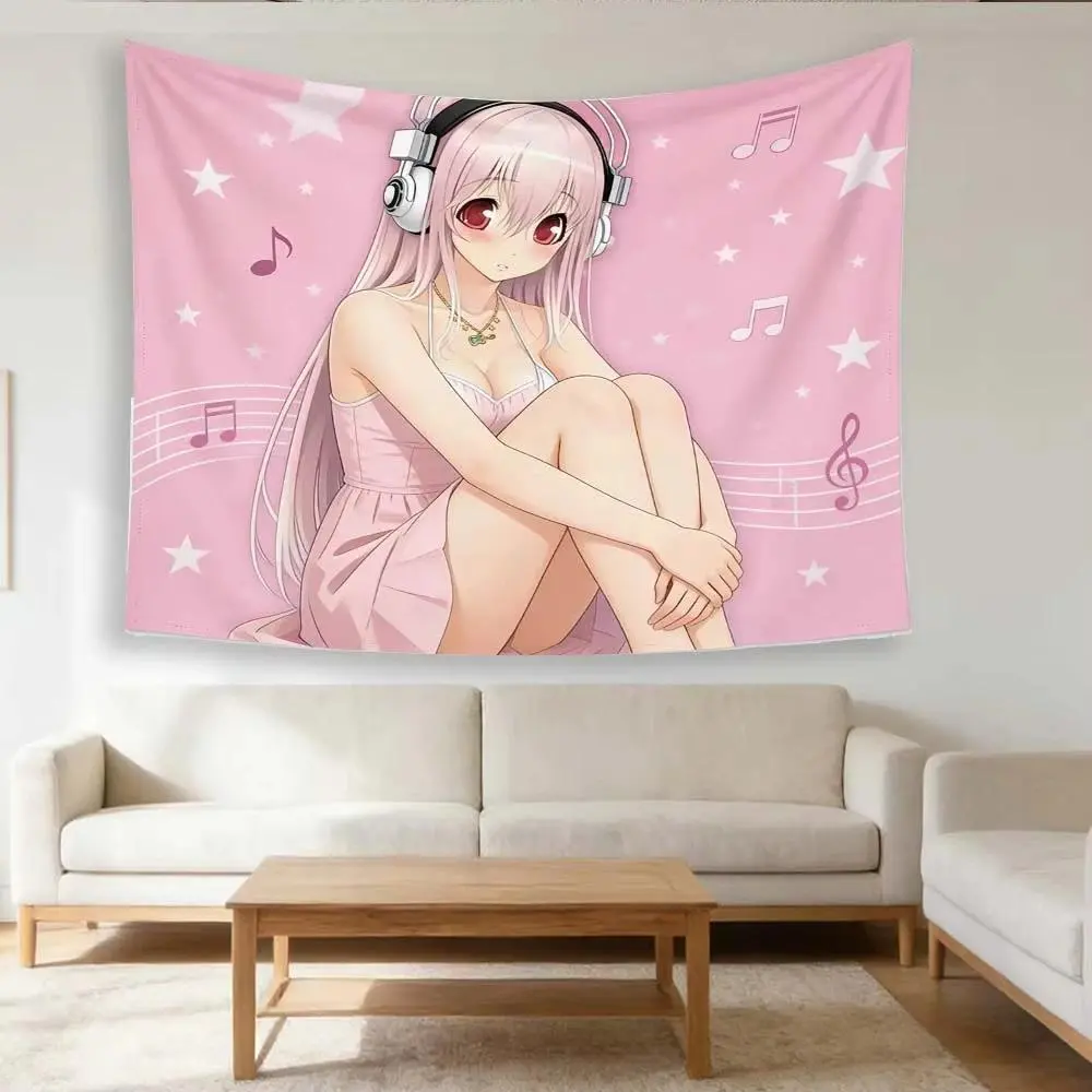 Super Sonico comic tapestry room decoration wall covering party hanging background room decoration