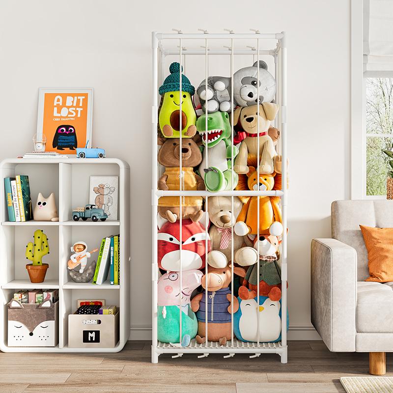 Stuffed Animal Storage, Metal Tube Stuff Animal Organizer, 55.5” x 18.5” x 13” Stuffed Animal Cage With Brake Wheel and Fixed buckle, Sturdy Toy Organizer for Nursery, Kids Room, Playroom Deals For You Days Stuffed Animal Storage, Metal Tube Stuff Animal Organizer, 55.5” x 18.5” x 13” Stuffed Animal Cage With Brake Wheel and Fixed buckle, Sturdy Toy Organizer for Nursery, Kids Room, Playroom Deals For You Days