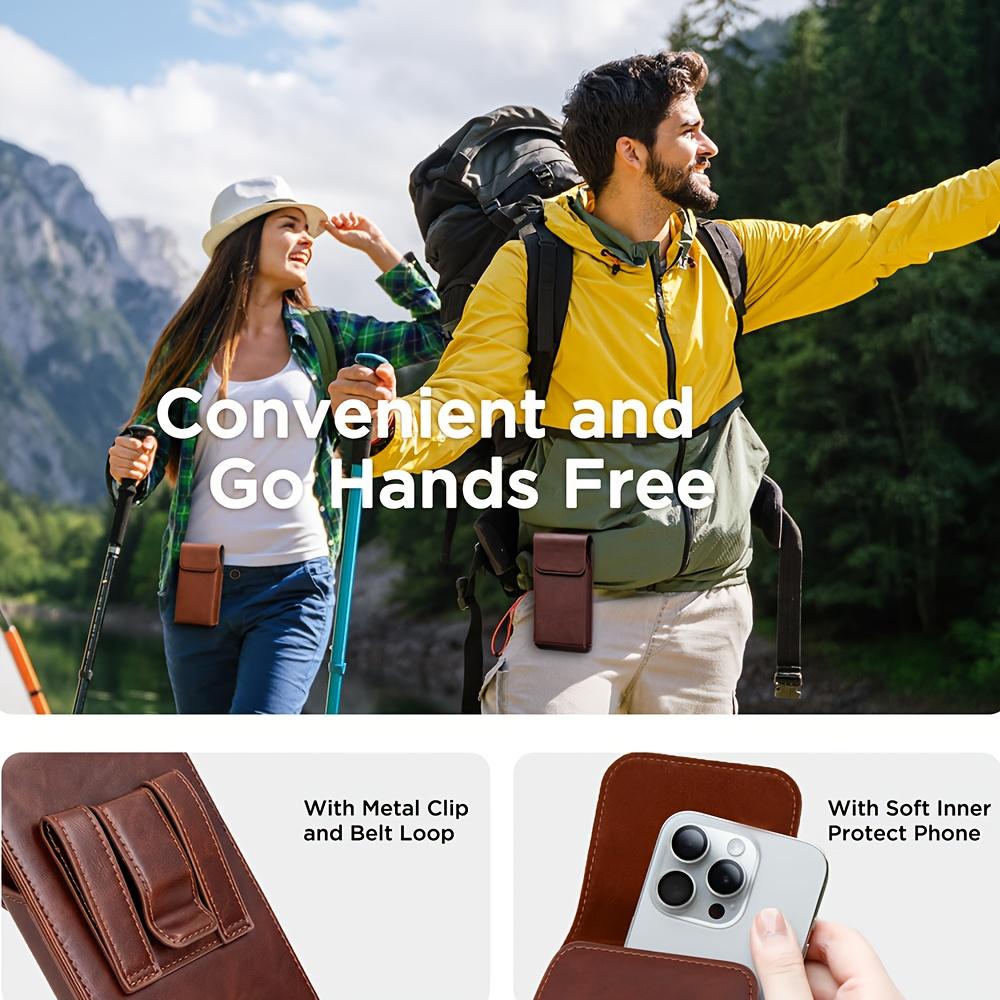 Men's Premium Faux Leather Phone Case with Belt Clip - Durable, Lightweight Wallet Pouch for Secure Phone Storage, Adjustable Strap, Perfect for Everyday Use and On-the-Go Carry, Minimalist Design, Wallet Accessories, Pu Leather Cover