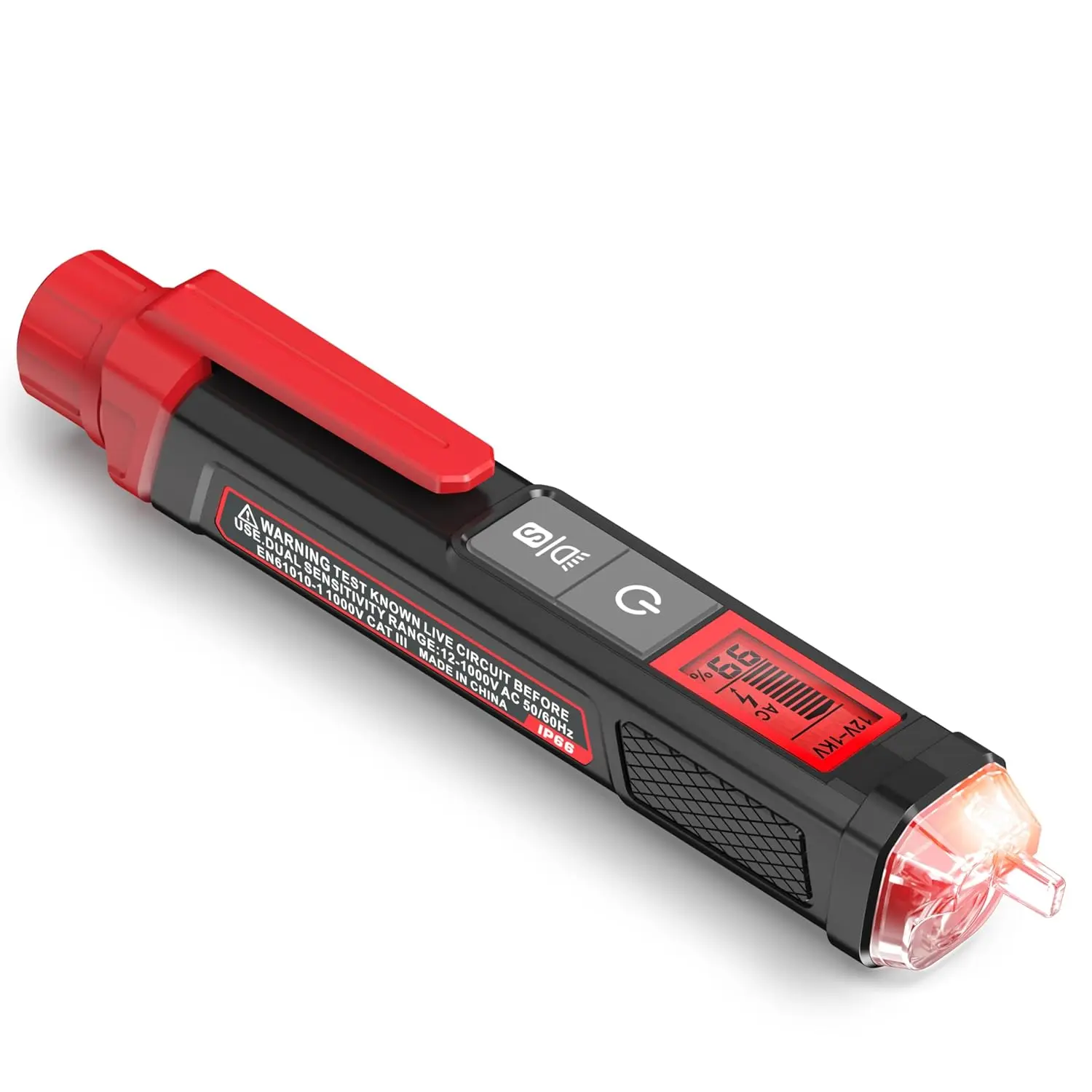 Tester/Non-Contact  Tester with Signal Percentage,  Range AC 12V/70V-1000V, Live/Null Wire Tester, Electrical Tester with LCD Display, Buzzer , Wire Breakpoint Finder