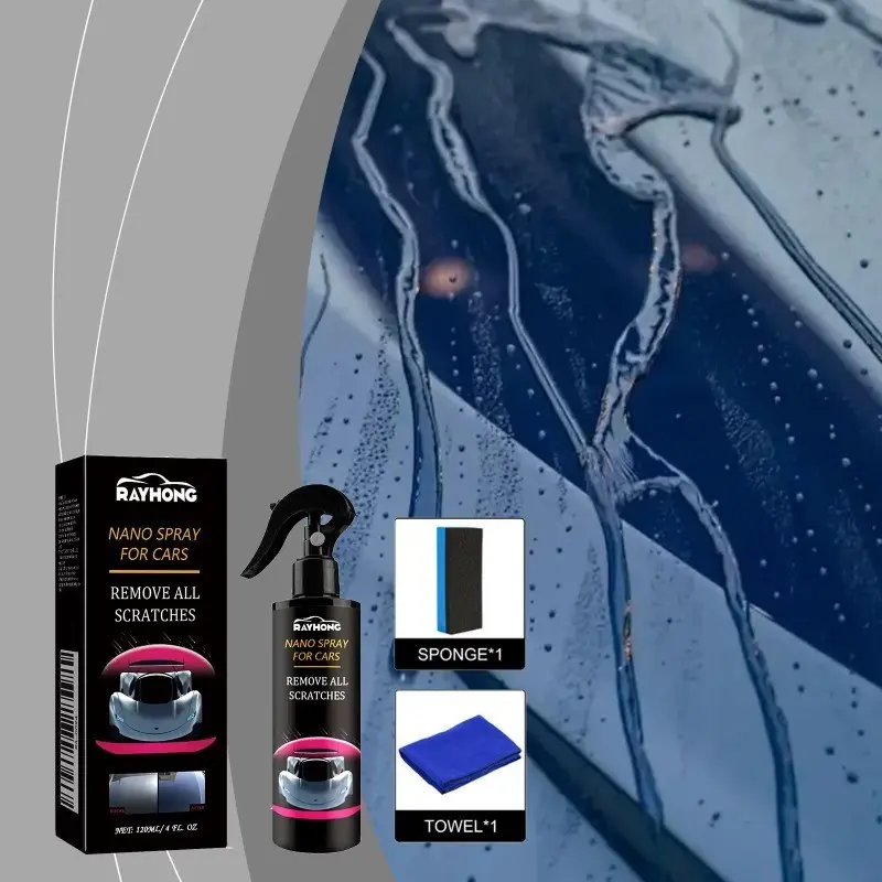 Scratch Repair Spray Kit, Car Paint Nano Coating Liquid Spray, Scratch Fixing Solution, Easy Application, Protects & Restores Finish