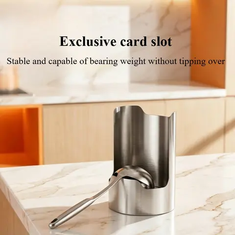 1 PC Stainless Steel Soup Spoon Holder, Chopstick Tray, Kitchen Spoon Storage Plate, Buffet Knife Holder, Multi-compartment Design, Anti-slip Feature, Drainage Storage, Clean Worktop, Excellent Kitchen Item, Practical Kitchenware, Kitchen Utensil Rests