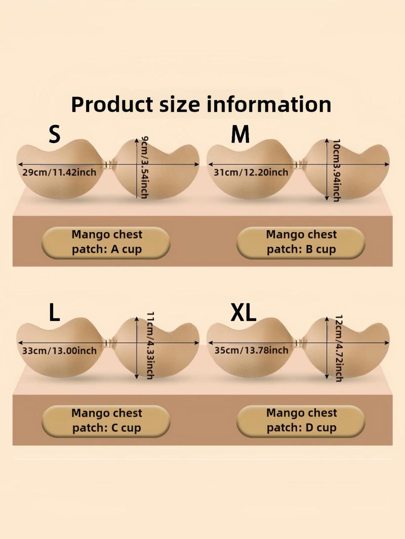 Women's Solid Color Invisible Lifting Bra Patches, Self Adhesive Nipple Covers, Comfort Invisible Strapless Push Up Nipple Pasty