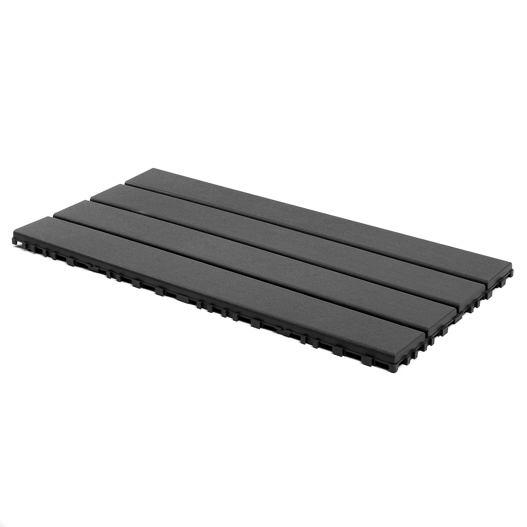ARCH 22-Piece Dark Gray Polypropylene Interlocking Deck Tiles, 12x24in Snap-Together DIY Flooring for Outdoor Patio, Balcony, Easy Install for Garden & Indoor/Outdoor Use