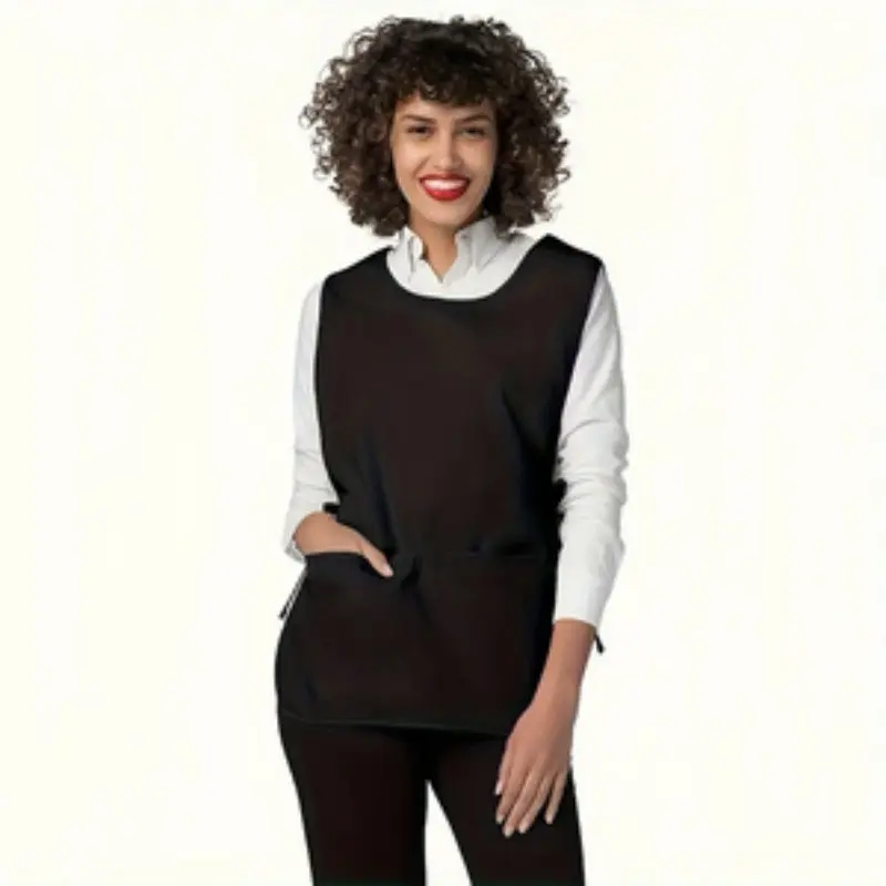 Work Apron with 2 Large Pockets, Adjustable Straps, Ideal for Kitchen, Cleaning, Painting, Barber Shop, Durable Workwear