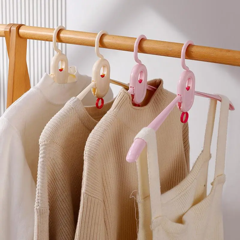 3pcs Foldable Multi-Functional Clothes Hanger, Space-Saving, No-Trace, Non-Slip, for Home, Dorm, and Balcony Use, Simple Drying Rack