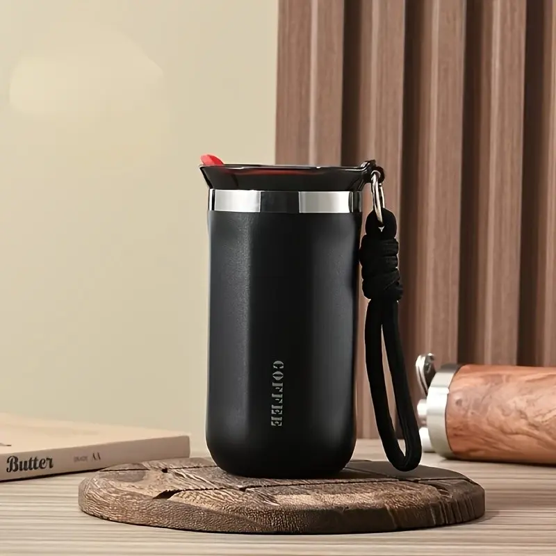 Stainless Steel Sports Cup, Coffee Mug, Car Insulated Water Bottle, Office Thermos, Portable Travel Flask, Dual Layer Vacuum Insulator