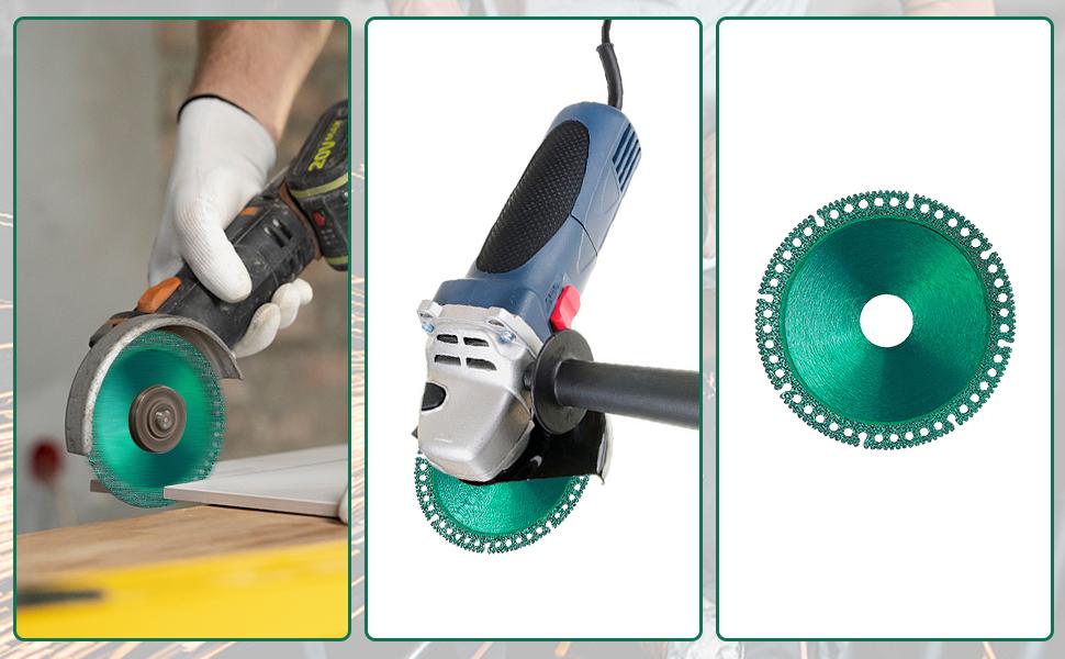 BODERI Indestructible Disc 2.0 -Cut Everything in Seconds, New Upgraded Indestructible Disc for Angle Grinder 7/8 inch, 4 inch Circular Saw Blades for Ceramic Tile Glass Metal Wood Cutting (3 Pack)