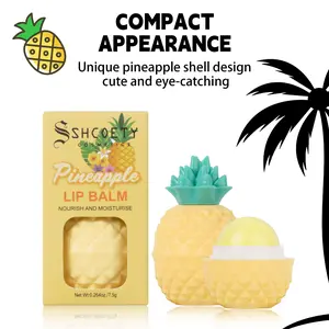 Pineapple Flavor Lip Balm, Exfoliates Dead Skin, Moisturizing, All-Season Use, Cute Design, Unisex, Perfect for Men and Women