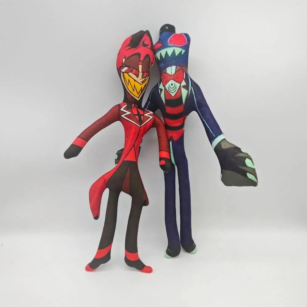 Funny 26cm Flexible Fat Hand Vox and Alastor Plush Toys With Body Wire Animation Hazbin Cartoon Hotel Character Plushie Doll