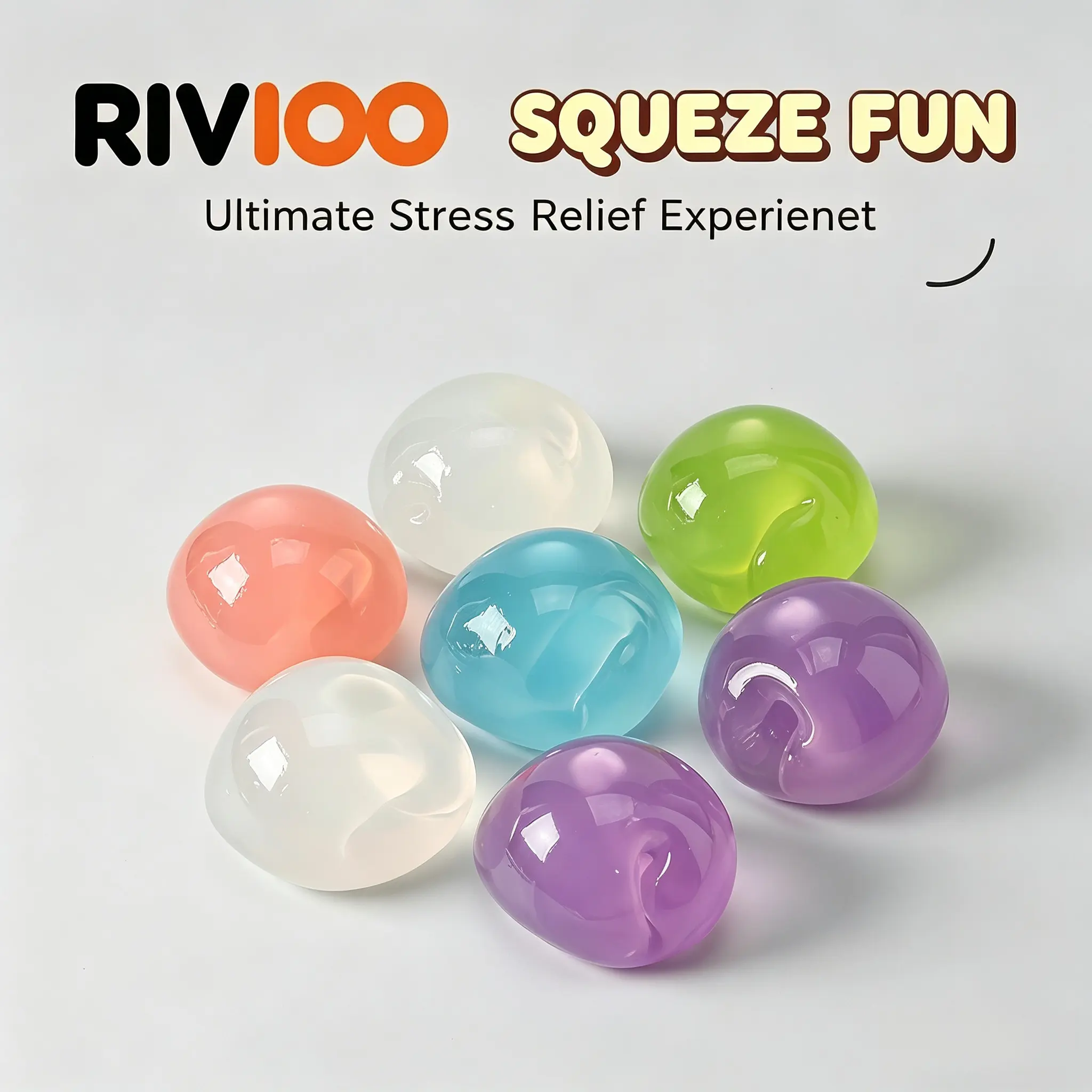 RIVIOO Coconut oil ball burst fire decompressor plastic decompression ball boring toy