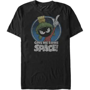 Looney Tunes Men's Marvin the Martian Give Me Some Space Looney Tunes Marvin the Martian "Give Me Some Space!"Vintage Graphic T-Shirt| Retro Cartoon Fan Tee