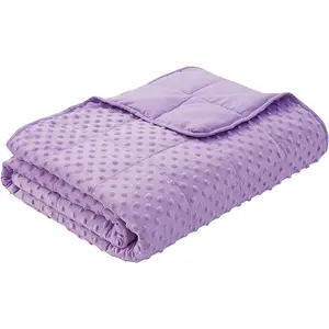 Weighted Blanket for Women and Men, Comfortable Soft Throw with Premium Glass Beads for All Season 5 lbs 40"x60" Purple