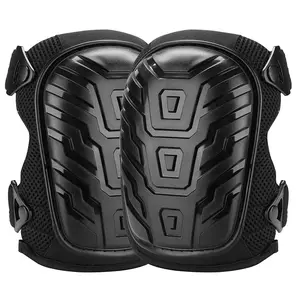Heavy Duty Adjustable Anti-Skid Work Knee Pads for Men - Ideal for Construction, Gardening & All Kneeling Works (Black)
